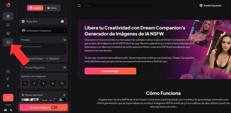 Krok 1 V ľavom menu kliknite na „Generovať“