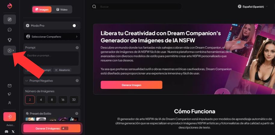 Krok 1 Vyberte možnosť „Generovať“ (ľavý bočný panel)